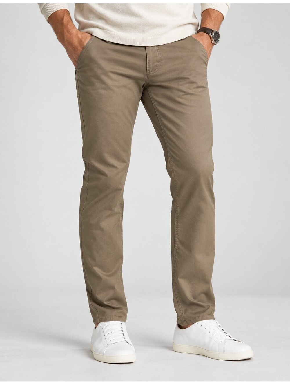 Hechter Paris Men’s 5-Pocket Stretch Twill Pants Khaki 40Wx32L NWT